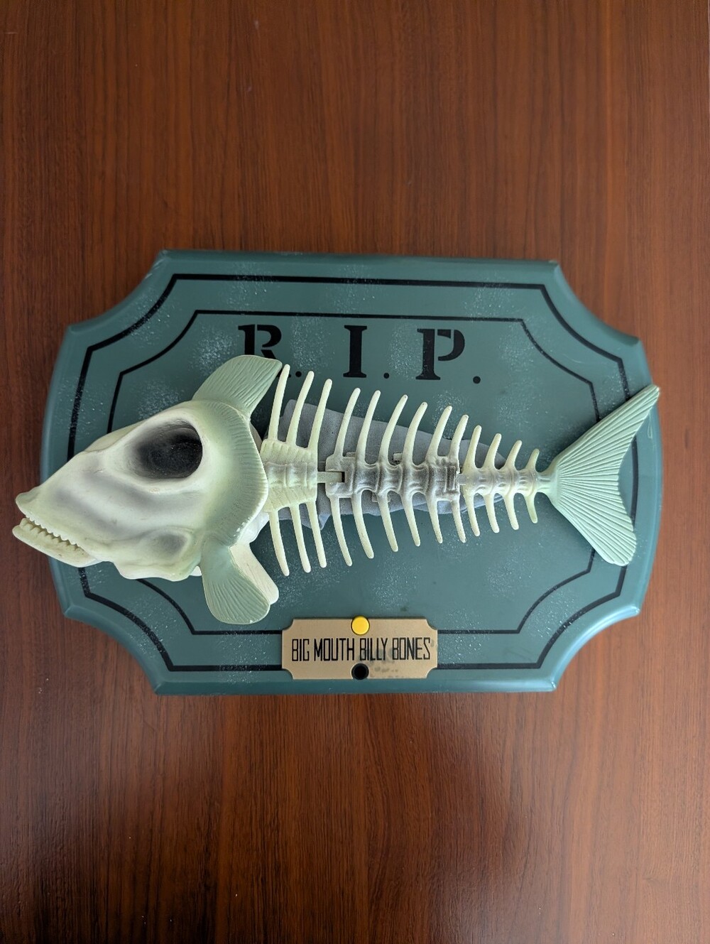 1999 Gemmy Big Mouth Billy Bones Singing Fish Skeleton Pre Owned